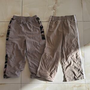 Kids athletic Cargo Pants in Tan and Camouflage